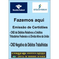 Certidão Negativa Receita Federal e Justiça Trabalhista